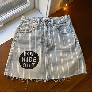 Upcycled Boyish Denim Mini Skirt